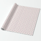 Aardbeien roze cadeaupapier (Uitgerold)