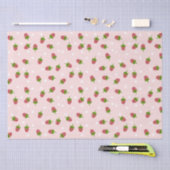 Aardbeien Roze Cute Kawaii Girly Soft Pastel Tissuepapier (Craft)