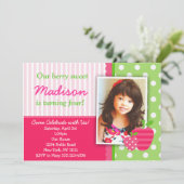 Aardbeien Roze Groene Aanvragen van de Partij van  Kaart (Staand voorkant)