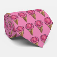 Aardbeien Roze Ice Cream Waffle Cone Foodie Stropd
