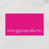 Aardbeien Roze ijs Cone Scoop Dessert Food Visitekaartje (Achterkant)