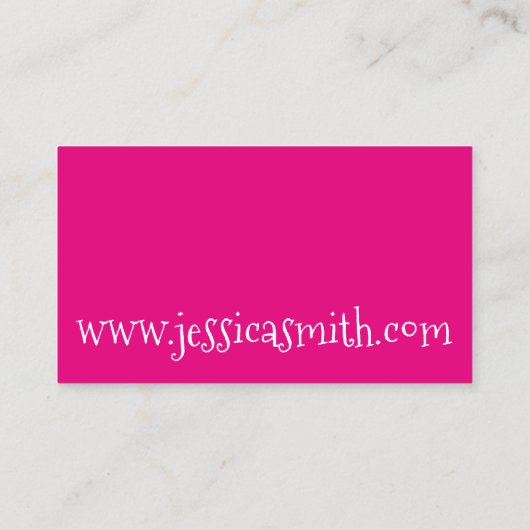 Aardbeien Roze ijs Cone Scoop Dessert Food Visitekaartje (Achterkant)