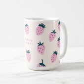 Aardbeien roze Mok (Voorkant rechts)