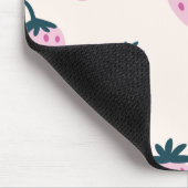 Aardbeien roze muismat (Hoek)