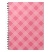 Aardbeien Roze Notitieboek Gingham (Voorkant)