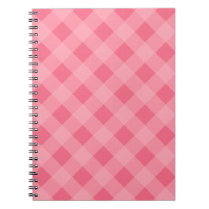 Aardbeien Roze Notitieboek Gingham