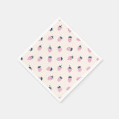 Aardbeien roze Papieren beker Servet (Hoek)