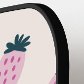 Aardbeien roze pickleball paddle (Links Detail)