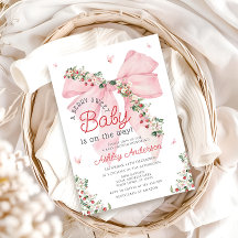 Aardbeien Roze Strik Meisje Baby Shower