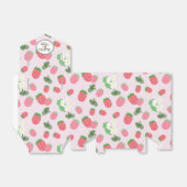 Aardbeien Roze Vierbox Bedankdoosjes (Uitgevouwen)
