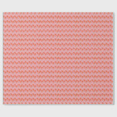 Aardbeien Roze Wit Doodlepatroon Cadeaupapier (Vlak)