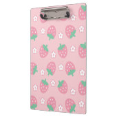 Aardbeien Roze Witte Bloemen Sakura Kawaii Cute Klembord (Links)