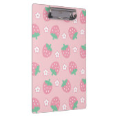 Aardbeien Roze Witte Bloemen Sakura Kawaii Cute Klembord (Rechts)