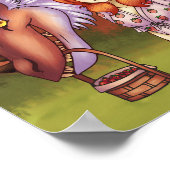 Aardbeien schoppen poster (Hoek)