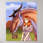 Aardbeien schoppen poster (Voorkant)