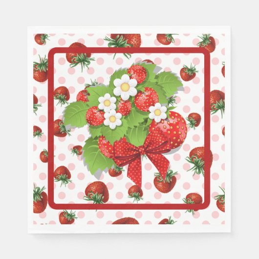 Aardbeien servet (Voorkant)
