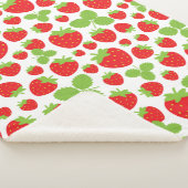 aardbeien Sherpa Blanket Deken (3/4)
