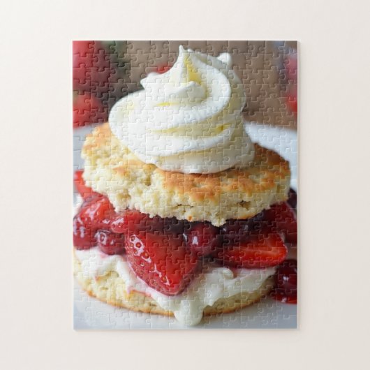 Aardbeien Shortcake Dessert Legpuzzel (Verticaal)