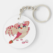 Aardbeien shortcake vleermuis draak Sleutelhanger (Achterkant)