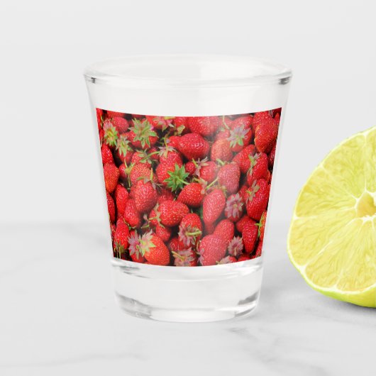 Aardbeien Shot Glas (Voorkant)