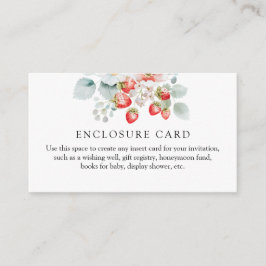 Aardbeien Shower Enclosure Card Informatiekaartje