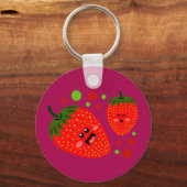 Aardbeien Sleutelhanger (Voorkant)