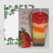 Aardbeien Smoothie Zoet Fruit Beterschap Briefkaart (Voorkant / Achterkant)