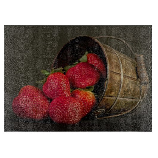 Aardbeien Snijplank (Voorkant)