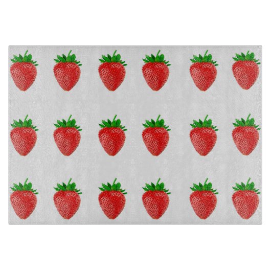 Aardbeien Snijplank (Voorkant)