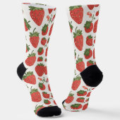 Aardbeien sokken (Gebogen)
