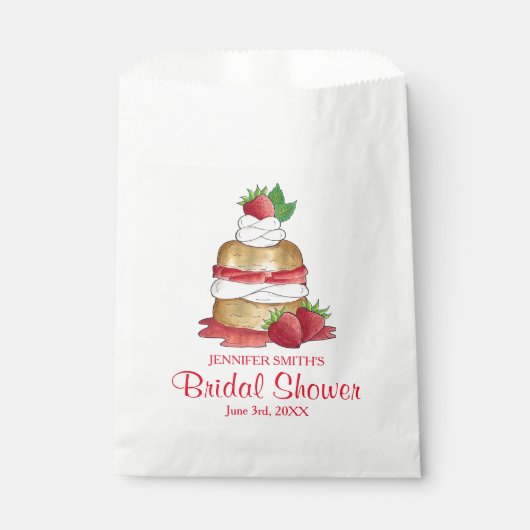 Aardbeien Sortcake Cakdessert Aardbeien Bedankzakje (Voorkant)