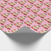 Aardbeien Sortcake Cakdessert Aardbeien Cadeaupapier (Hoek)