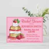 Aardbeien Sortcake Cakdessert Aardbeien Kaart (Staand voorkant)