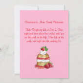 Aardbeien Sortcake Cakdessert Aardbeien Kaart (Achterkant)