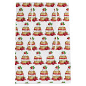 Aardbeien Sortcake Cakdessert Aardbeien Medium Cadeauzakje (Achterkant)