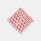 Aardbeien Sortcake Cakdessert Aardbeien Servet (Hoek)