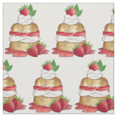 Aardbeien Sortcake Cakdessert Aardbeien Stof (Swatch)