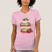 Aardbeien Sortcake Cakdessert Aardbeien T-shirt (Voorkant)