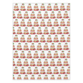 Aardbeien Sortcake Cakdessert Aardbeien Tafelkleed (Voorkant)