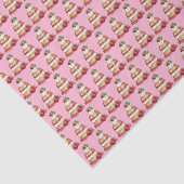 Aardbeien Sortcake Cakdessert Aardbeien Tissuepapier (Detail)