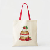 Aardbeien Sortcake Cakdessert Aardbeien Tote Bag (Voorkant)