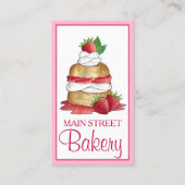 Aardbeien Sortcake Cakdessert Aardbeien Visitekaartje (Voorkant)