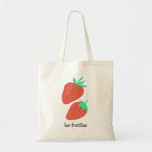 Aardbeien Spaanse Flash-Kaarten Fruity Frutilla Tote Bag (Voorkant)