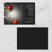 aardbeien spatten visitekaartje (Voorkant / Achterkant)