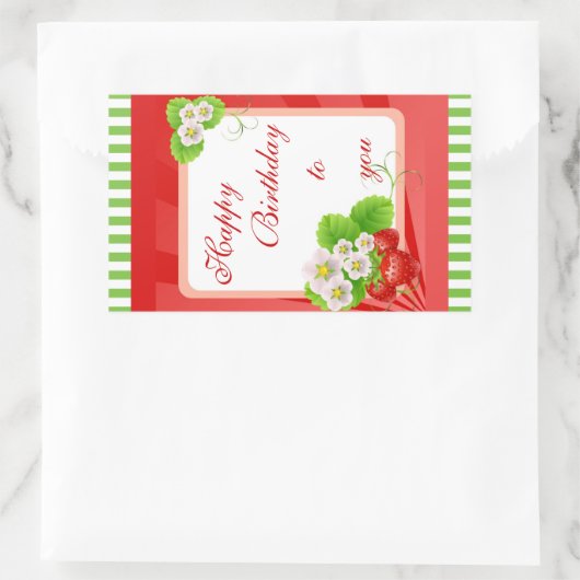 Aardbeien Sticker (Tas)