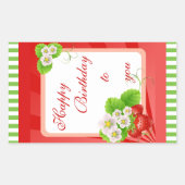 Aardbeien Sticker (Voorkant)