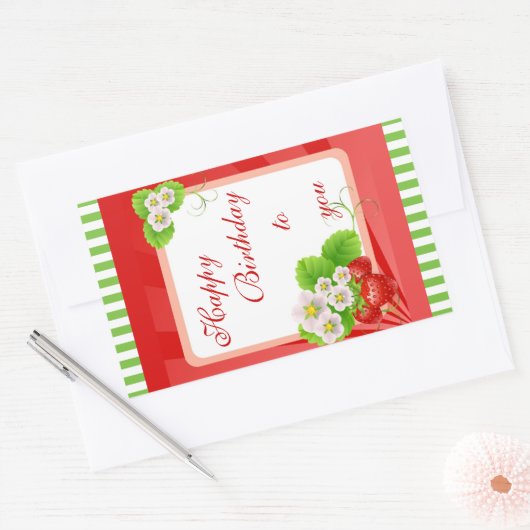 Aardbeien Sticker (Envelop)