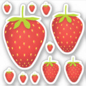 Aardbeien Sticker (Voorkant)