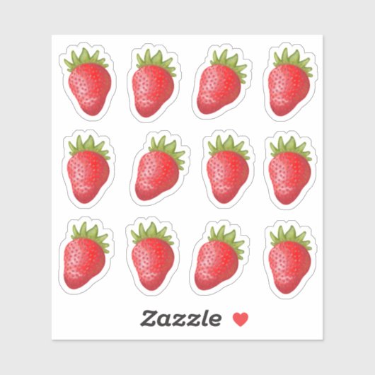 Aardbeien Stickers (Vel)