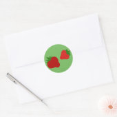 Aardbeien stickers (groen) (Envelop)